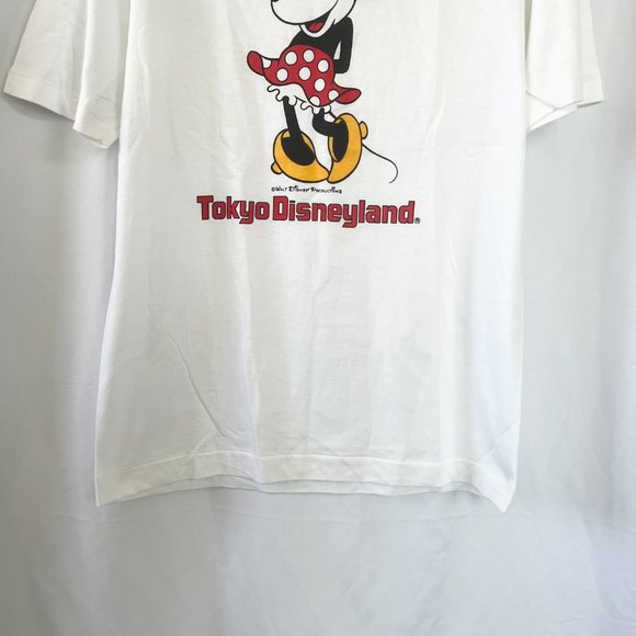 NWT Vtg 80’s Tokyo Disneyland Minnie Mouse Single Stitch White T-Shirt Sz M - Picture 5 of 14
